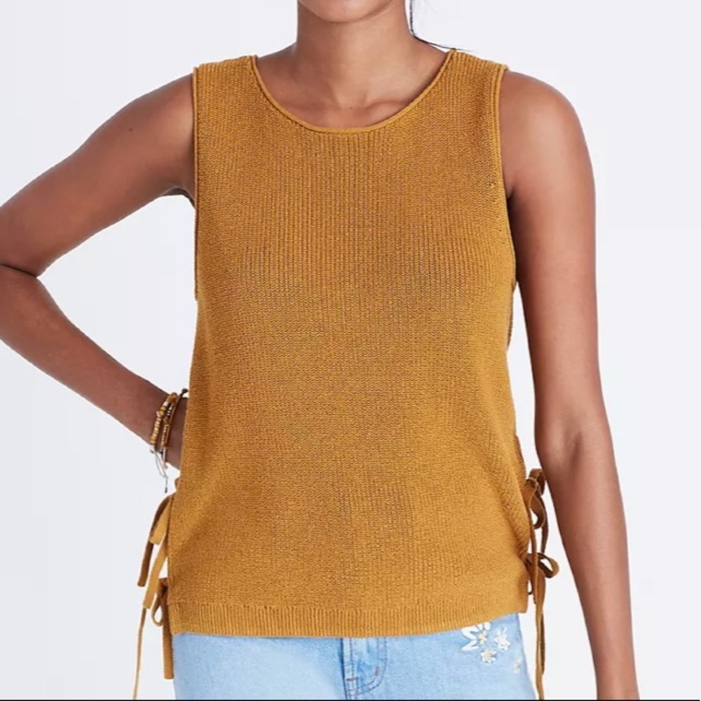 Madewell Side Tie Sweater Tank Knit Vest